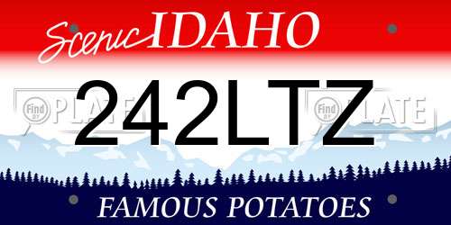 242LTZ Idaho License Plate
