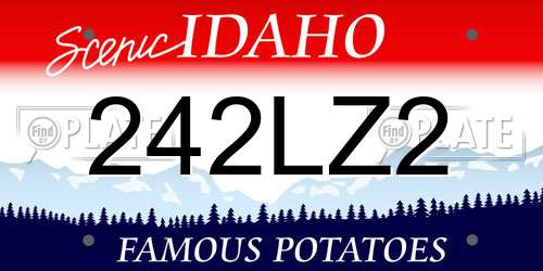 242LZ2 Idaho License Plate