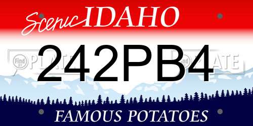242PB4 Idaho License Plate