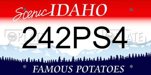 242PS4 Idaho License Plate