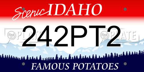 242PT2 Idaho License Plate