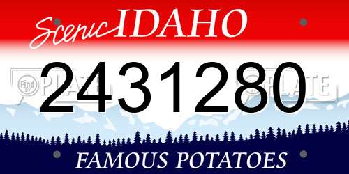 2431280 Idaho License Plate