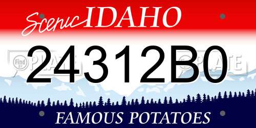 24312B0 Idaho License Plate