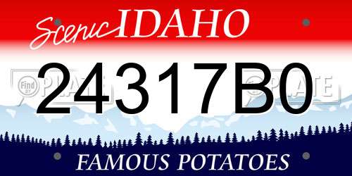 24317B0 Idaho License Plate