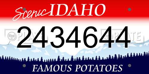 2434644 Idaho License Plate