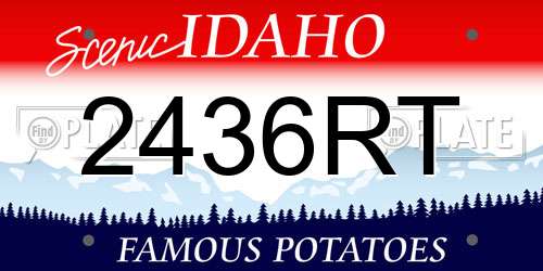 2436RT Idaho License Plate