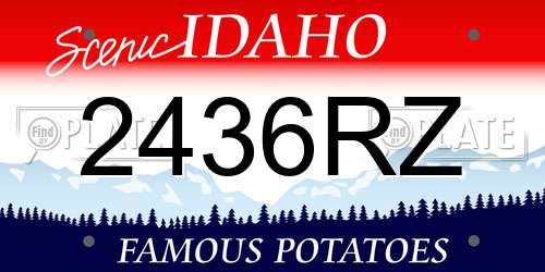 2436RZ Idaho License Plate