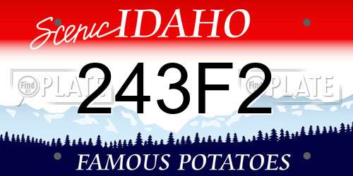 243F2 Idaho License Plate