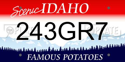 243GR7 Idaho License Plate