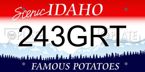 243GRT Idaho License Plate