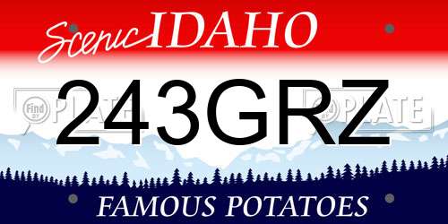243GRZ Idaho License Plate