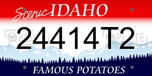 24414T2 Idaho License Plate