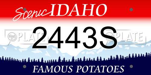 2443S Idaho License Plate