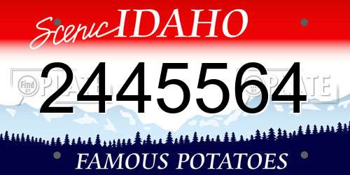2445564 Idaho License Plate