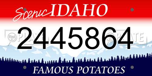 2445864 Idaho License Plate