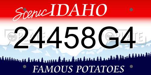 24458G4 Idaho License Plate