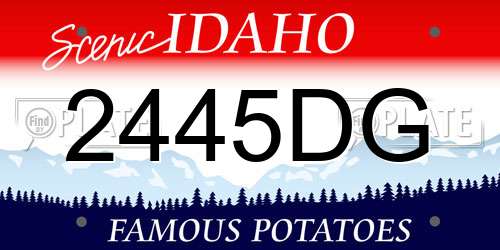 2445DG Idaho License Plate
