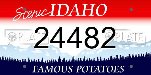 24482 Idaho License Plate