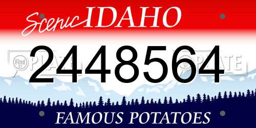 2448564 Idaho License Plate