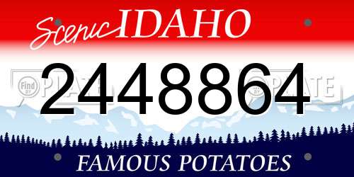 2448864 Idaho License Plate