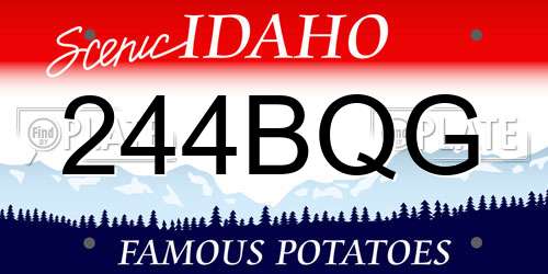 244BQG Idaho License Plate