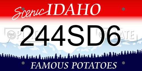244SD6 Idaho License Plate