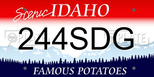 244SDG Idaho License Plate