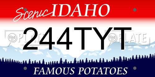 244TYT Idaho License Plate