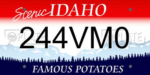 244VM0 Idaho License Plate