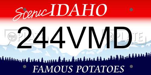 244VMD Idaho License Plate