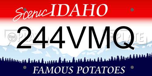 244VMQ Idaho License Plate