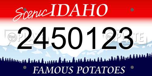 2450123 Idaho License Plate