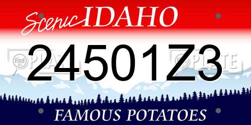 24501Z3 Idaho License Plate