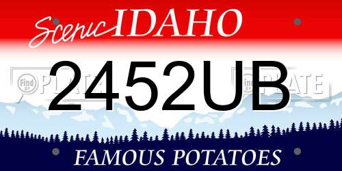 2452UB Idaho License Plate
