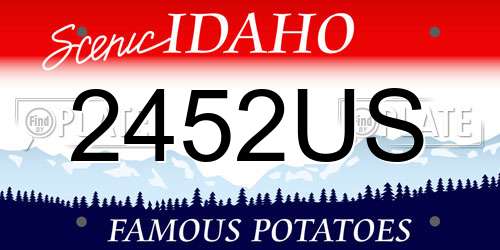 2452US Idaho License Plate