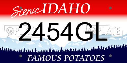 2454GL Idaho License Plate
