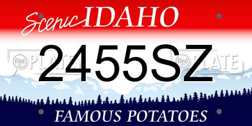 2455SZ Idaho License Plate