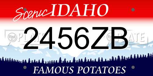 2456ZB Idaho License Plate
