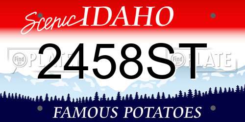 2458ST Idaho License Plate