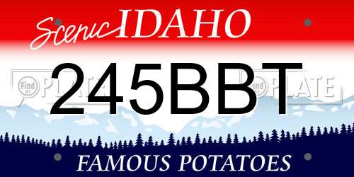 245BBT Idaho License Plate