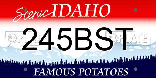 245BST Idaho License Plate