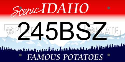 245BSZ Idaho License Plate