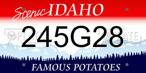 245G28 Idaho License Plate