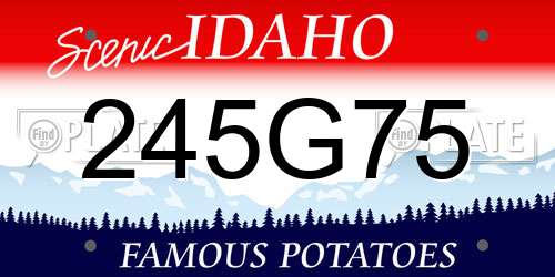 245G75 Idaho License Plate