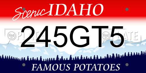 245GT5 Idaho License Plate