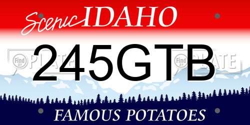 245GTB Idaho License Plate