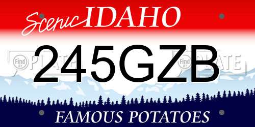 245GZB Idaho License Plate