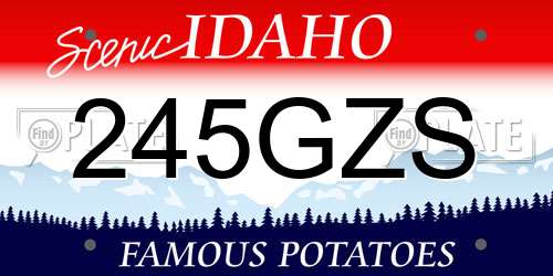 245GZS Idaho License Plate