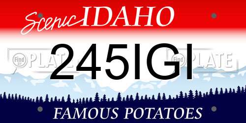 245IGI Idaho License Plate
