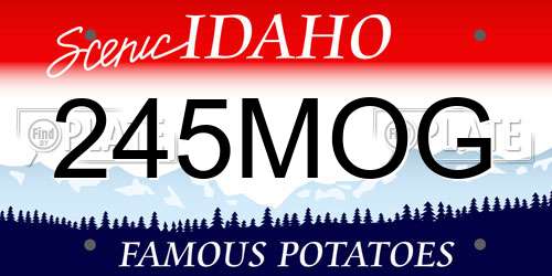 245MOG Idaho License Plate